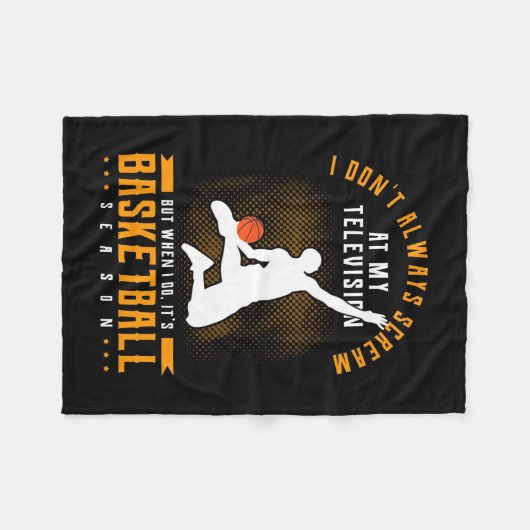 Het is honkbalseizoen fleece deken (Voorkant (Horizontaal))