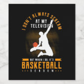 Het is honkbalseizoen wijn etiket (Enkel label)