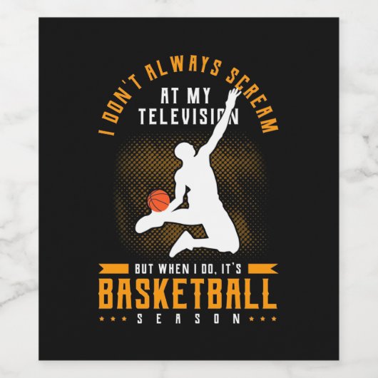 Het is honkbalseizoen wijn etiket (Enkel label)