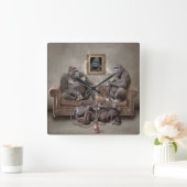 Het is Hookah Time Clock Vierkante Klok (Huis)