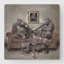 Het is Hookah Time Clock Vierkante Klok