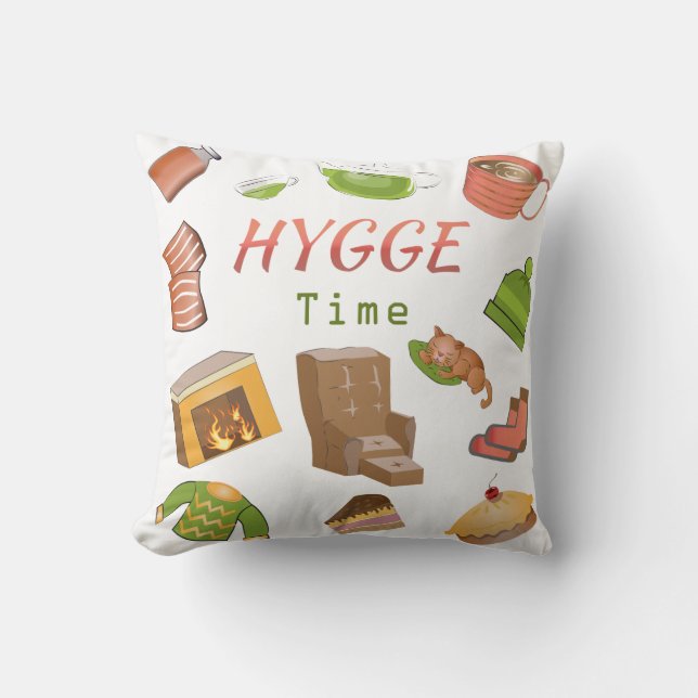 Het is Hygge Time. Sierkussen (Voorkant)