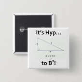 Het is Hyp... naar B kwadraat! Vierkante Button 5,1 Cm (Voorkant /achterkant)
