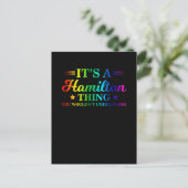 Het is iets van Hamilton, je zou het niet begrijpe Briefkaart (Staand voorkant)