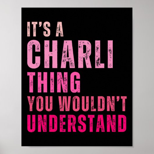 Het is iets wat Charli niet zou begrijpen Poster (Voorkant)