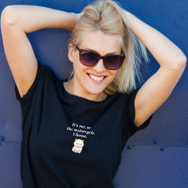 Het is Ik of de Motorfiets Biker Kat T-shirt