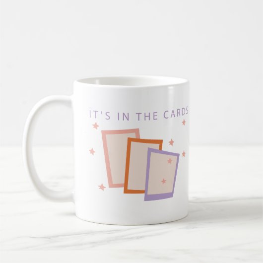 Het is in de kaarten gepratst Tarot Koffie Koffiemok (Links)