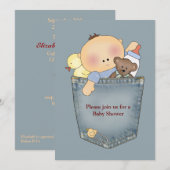 Het is in de uitnodiging van het Baby shower van d (Voorkant / Achterkant)