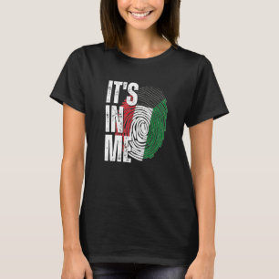 Het is in Me Koeweit Vlag Vingerprint Kuwaiti Heri T-shirt
