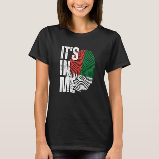 Het is in mij Madagaskar Vingerprint Malagasy Hij T-shirt (Voorkant)