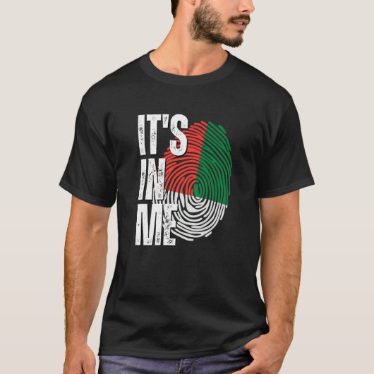 Het is in mij Madagaskar Vingerprint Malagasy Hij T-shirt (Voorkant)