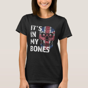 Het is in mijn Botten British Flag Union Jack Engl T-shirt
