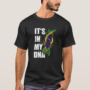 Het is in mijn Braziliaanse DNA Roots Brazilië vla T-shirt