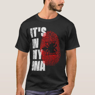 HET IS IN MIJN DNA-Albanese vlag T-shirt