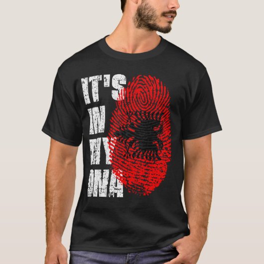 HET IS IN MIJN DNA Albanië Flag Boy Girl Gift T-shirt (Voorkant)