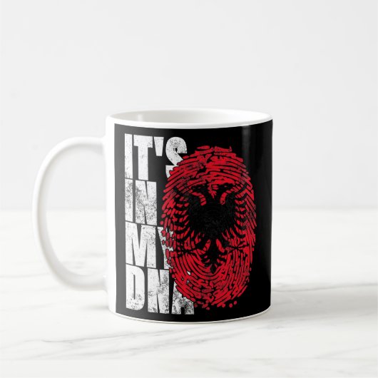 Het is in mijn DNA Albanië Graphic for Men Women Koffiemok (Links)