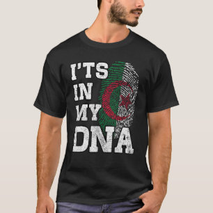 Het is in mijn DNA Algerijnse vingerafdruk Proud A T-shirt