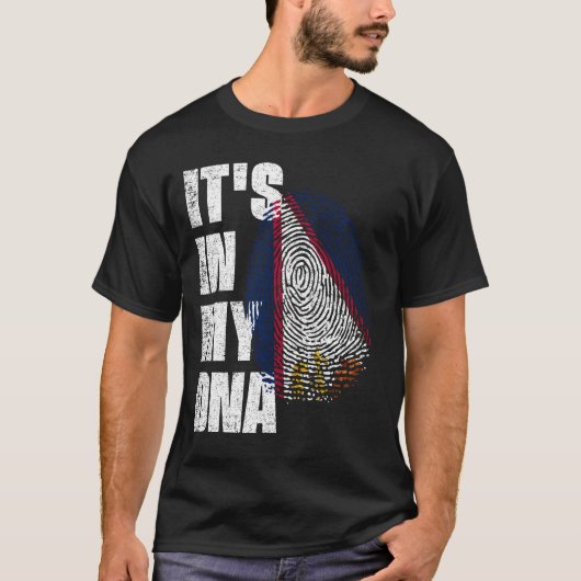 HET IS IN MIJN DNA-Amerikaanse Samoa-vlag T-shirt (Voorkant)