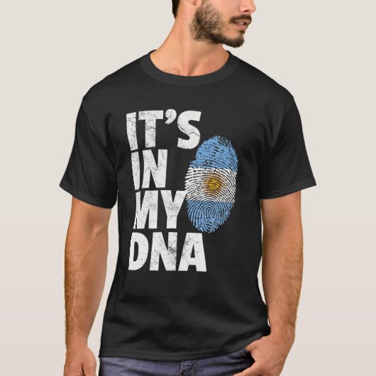 HET IS IN MIJN DNA Argentijnse Vlag Officiële Prid T-shirt (Voorkant)