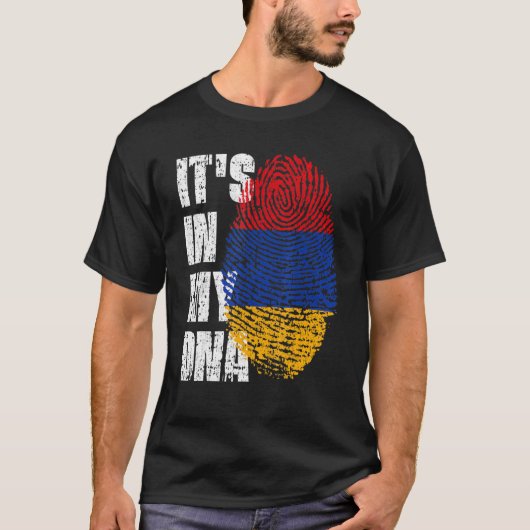 Het is in mijn Dna Armenia vlag Armeniër T-shirt (Voorkant)