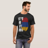 Het is in mijn Dna Armenia vlag Armeniër T-shirt (Voorkant volledig)