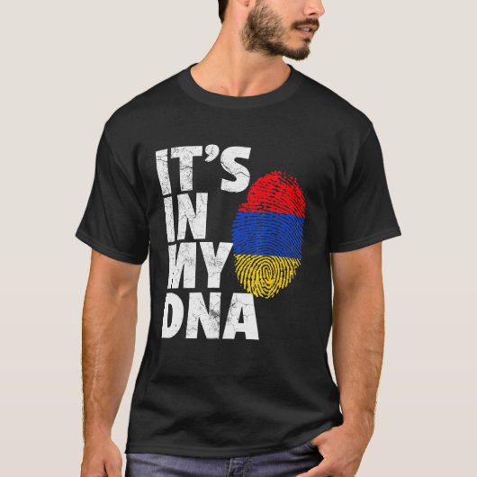 Het is in mijn Dna Armeniës Armeense Vlag Pride Na T-shirt (Voorkant)