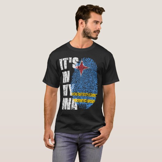 HET IS IN MIJN DNA Aruba Flag Boy Girl Gift T-shirt (Voorkant volledig)