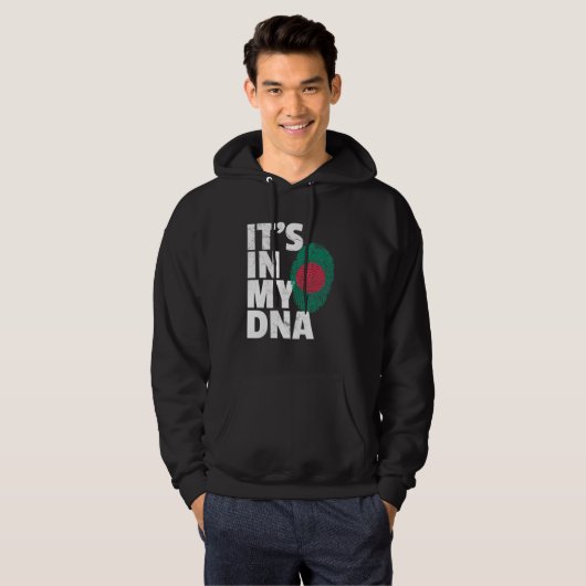 Het is in mijn dna Bangladesh Flag Pride National Hoodie (Voorkant volledig)