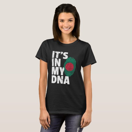 Het is in mijn dna Bangladesh Flag Pride National  T-shirt (Voorkant volledig)