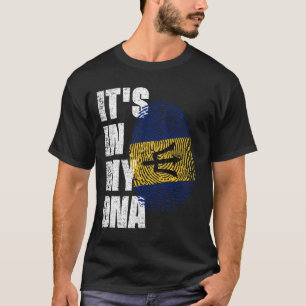 HET IS IN MIJN DNA-Barbados Vlag T-shirt