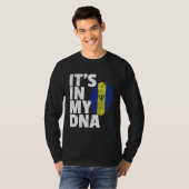 Het is in mijn dna-Barbados-vlaggenland T-shirt (Voorkant volledig)