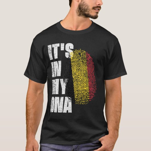 HET IS IN MIJN DNA-BELGISCHE Vlag T-shirt (Voorkant)