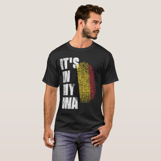 HET IS IN MIJN DNA-BELGISCHE Vlag T-shirt (Voorkant volledig)