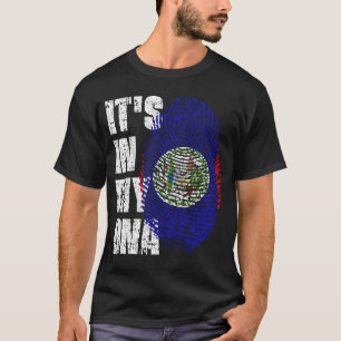 HET IS IN MIJN DNA Belize Flag Boy Girl Gift T-shirt