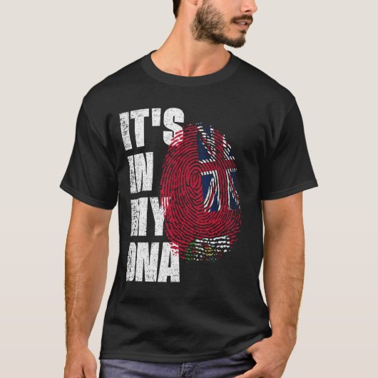 HET IS IN MIJN DNA-Bermuda vlag T-shirt (Voorkant)