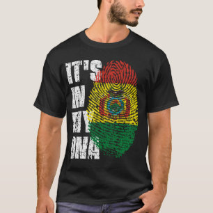 HET IS IN MIJN DNA Bolivia Flag Boy Girl Gift T-shirt