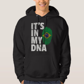 Het is in mijn DNA Braziliaanse Mannen met de vlag Hoodie
