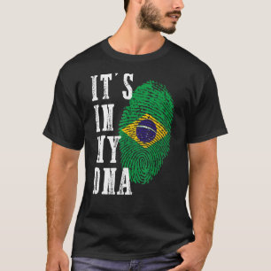Het is in mijn DNA Braziliaanse Mannen van het Vla T-shirt