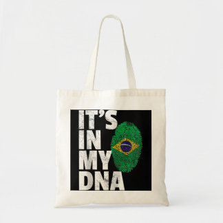 HET IS IN MIJN DNA Braziliaanse Vlag Mannen Women  Tote Bag