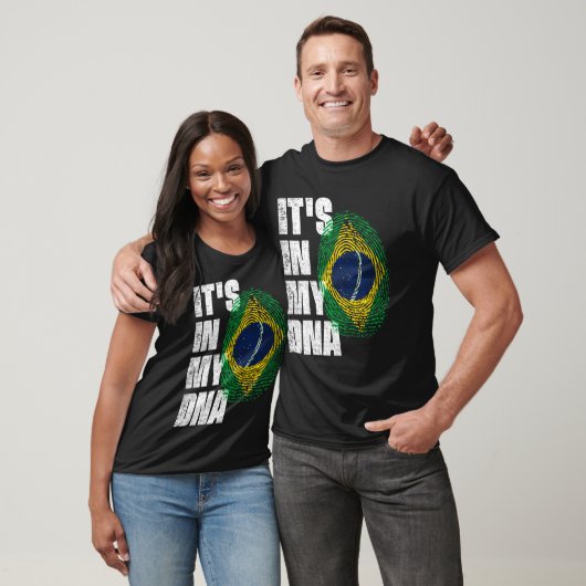 HET IS IN MIJN DNA-Braziliaanse vlag T-shirt (Unisex)
