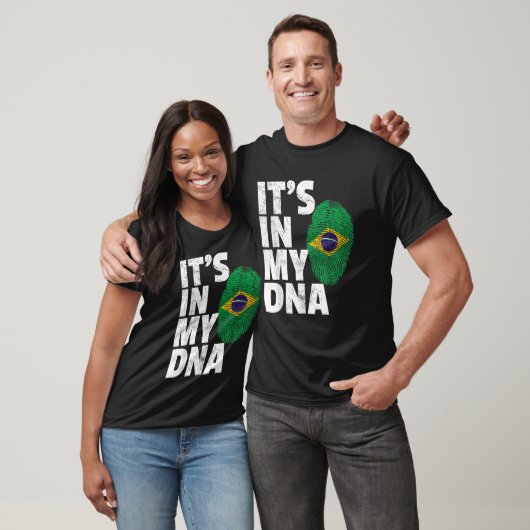 Het is in mijn DNA Brazilië Flag Pride Mannen Wom T-shirt (Unisex)