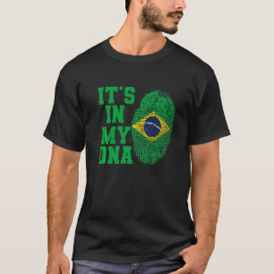 Het is in mijn DNA Brazilië vlag, die  Braziliaans T-shirt