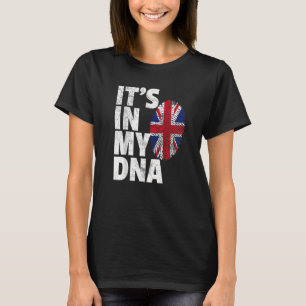 HET IS IN MIJN DNA, Brits Vlag, Engeland, Verenigd T-shirt
