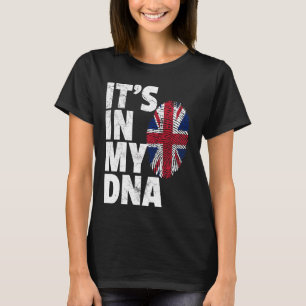 HET IS IN MIJN DNA, Brits Vlag, Engeland, Verenigd T-shirt