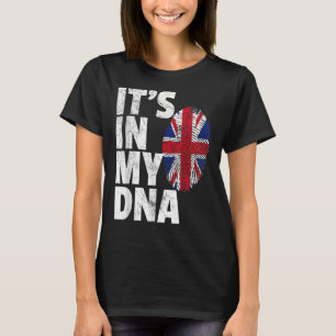 HET IS IN MIJN DNA, Brits Vlag, Engeland, Verenigd T-shirt