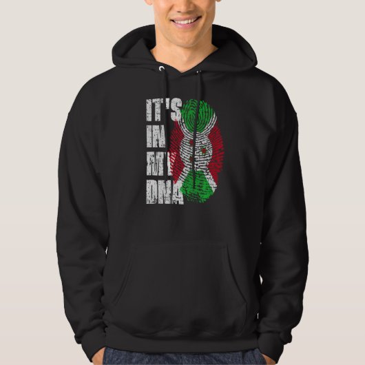 Het is in mijn dna Burundi-vlag Burundian Hoodie (Voorkant)