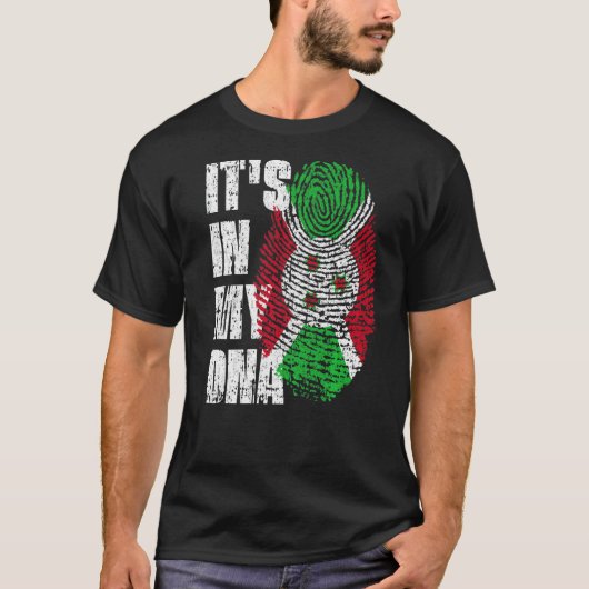Het is in mijn dna Burundi-vlag Burundian T-shirt (Voorkant)