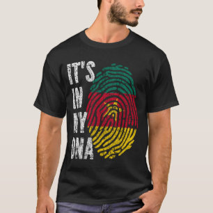 HET IS IN MIJN DNA Cameroon Flag Mannen Vrouwen Ki T-shirt