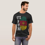 HET IS IN MIJN DNA Cameroon Flag Mannen Vrouwen Ki T-shirt (Voorkant volledig)