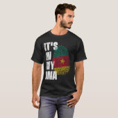 HET IS IN MIJN DNA Cameroon vlag T-shirt (Voorkant volledig)